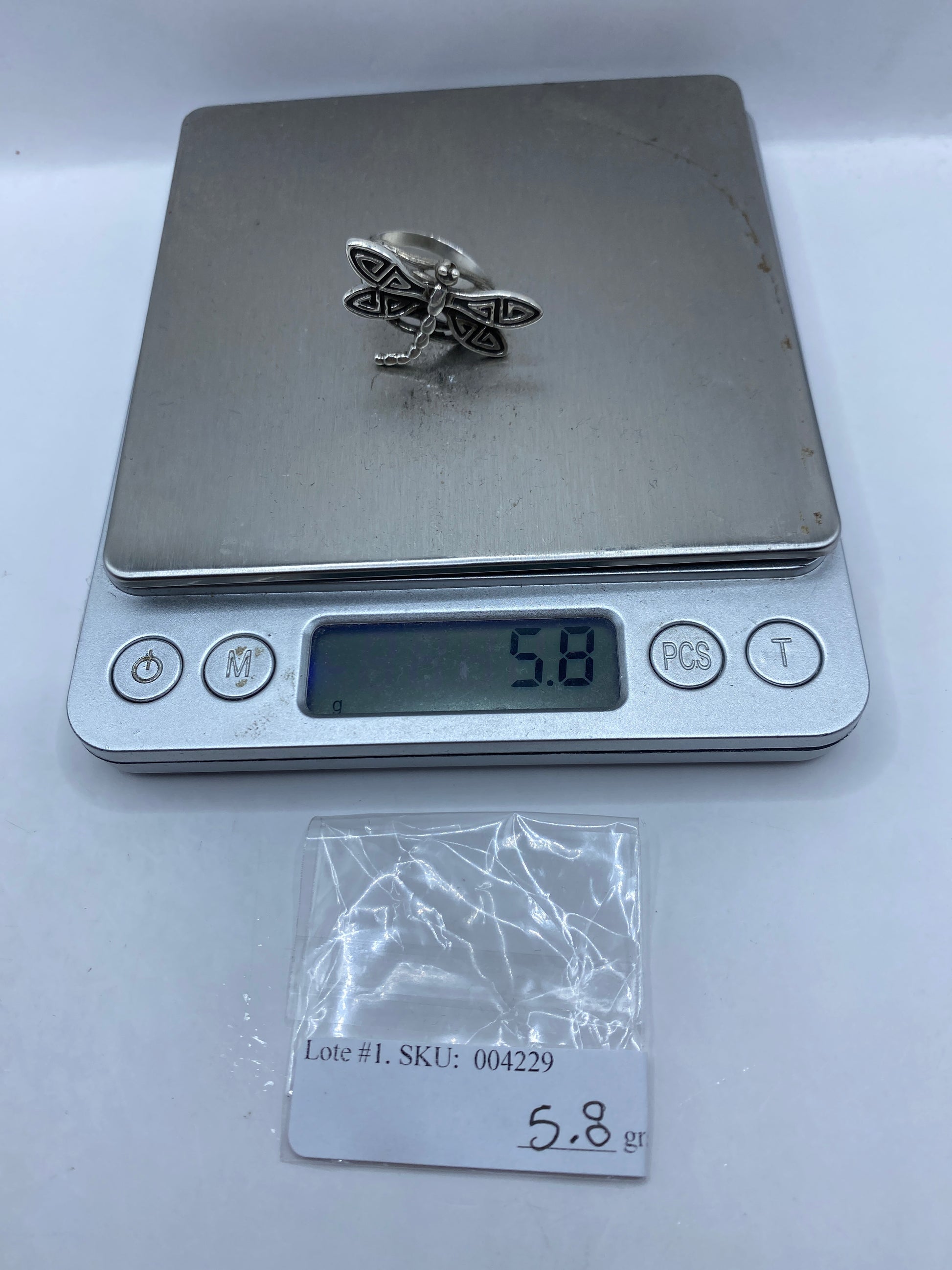 Anillo de Plata Libélula Celta — Grabado Étnico .925 — foto 6