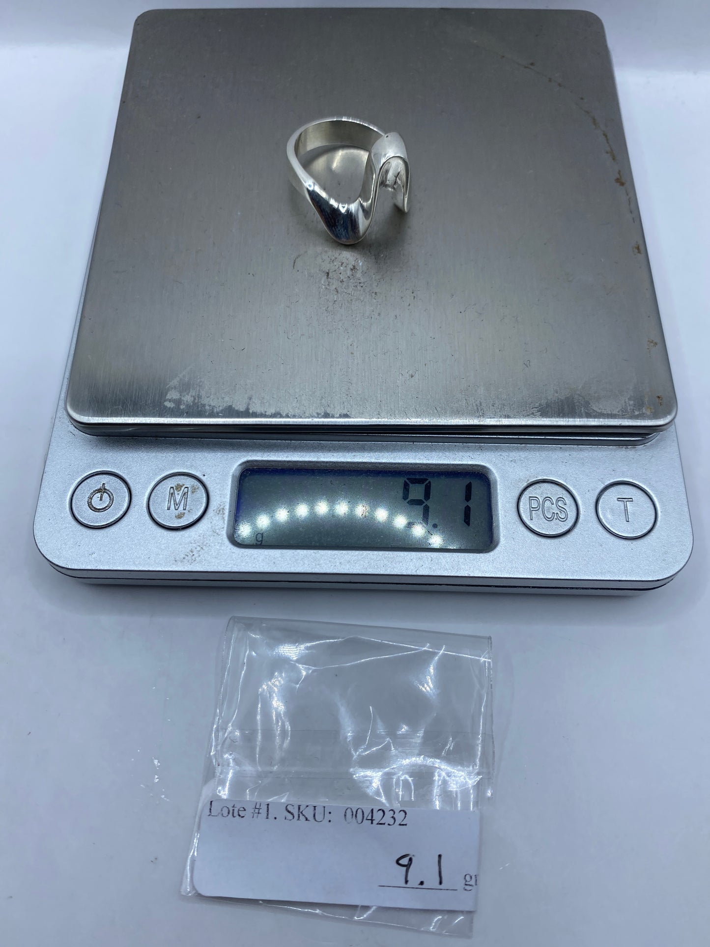 Anillo de Plata Minimalista Banda Ancha — Uso Diario — foto 6