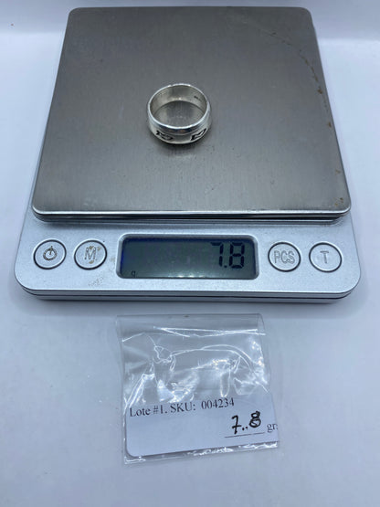 Anillo de Plata Banda Ancha con Sello — Uso Diario — foto 6