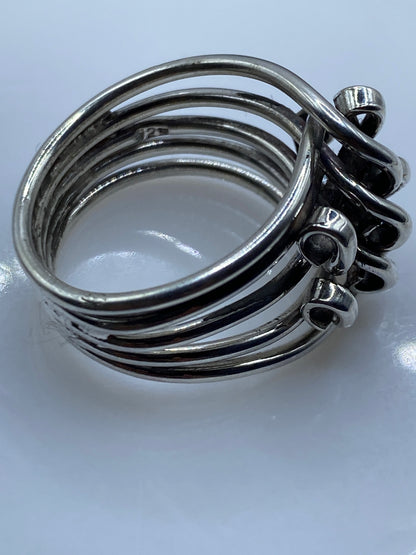 Anillo de Plata Arquitectónico Entrelazado — Diseño Moderno — foto 5