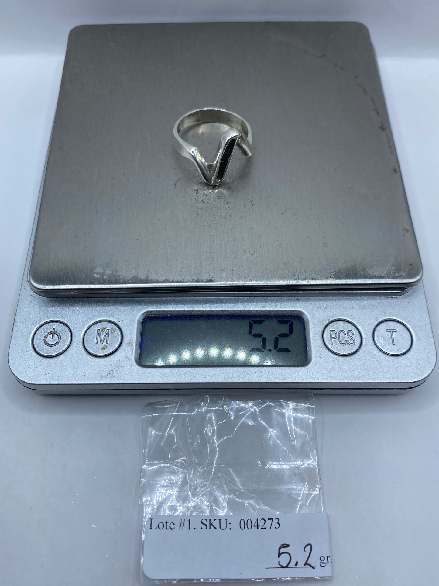 Anillo de Plata V Minimalista — Diseño Moderno Taxco — foto 6