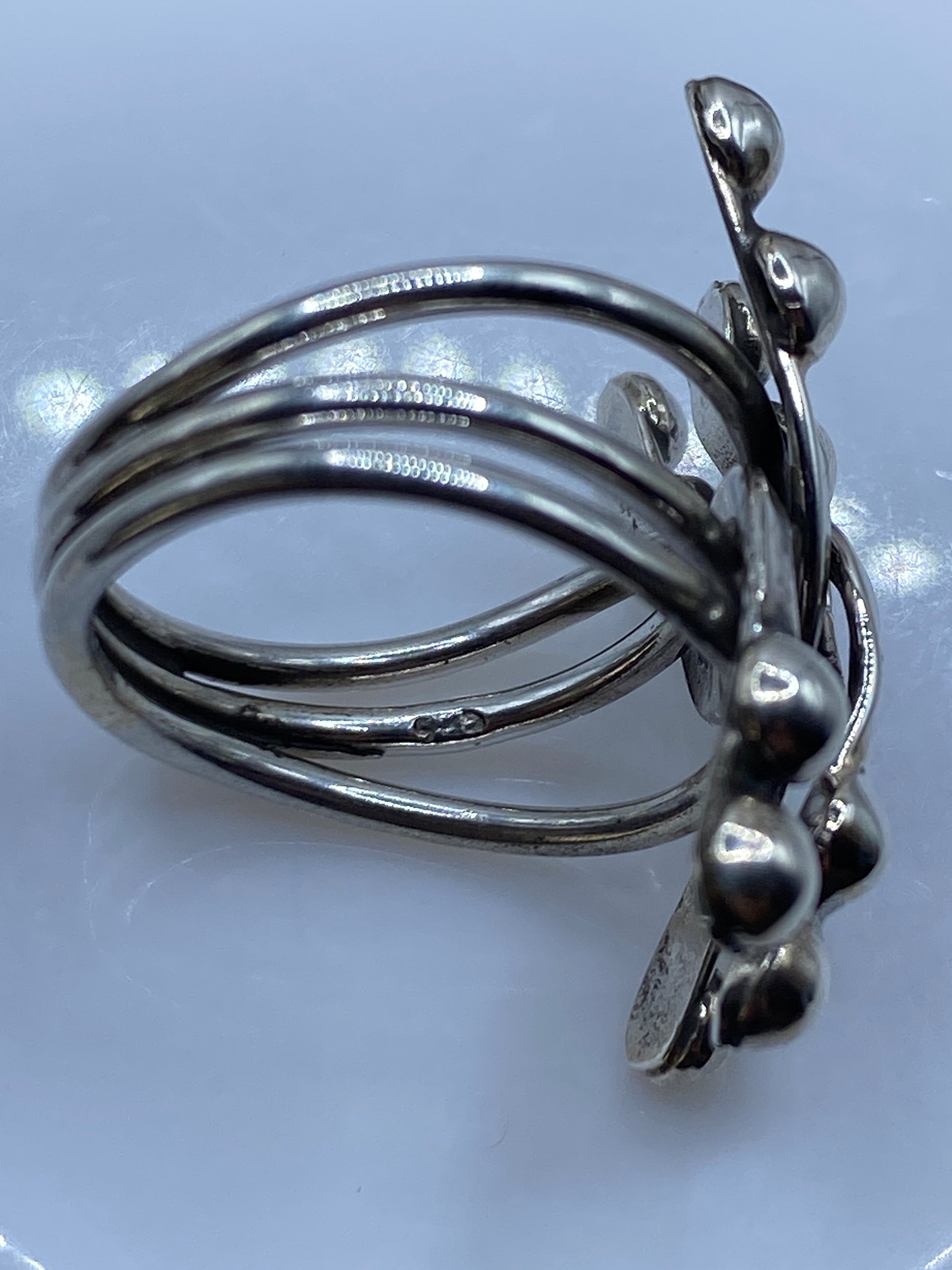 Anillo Plata .925 Minimalista Esferas — Diseño Moderno — foto 5