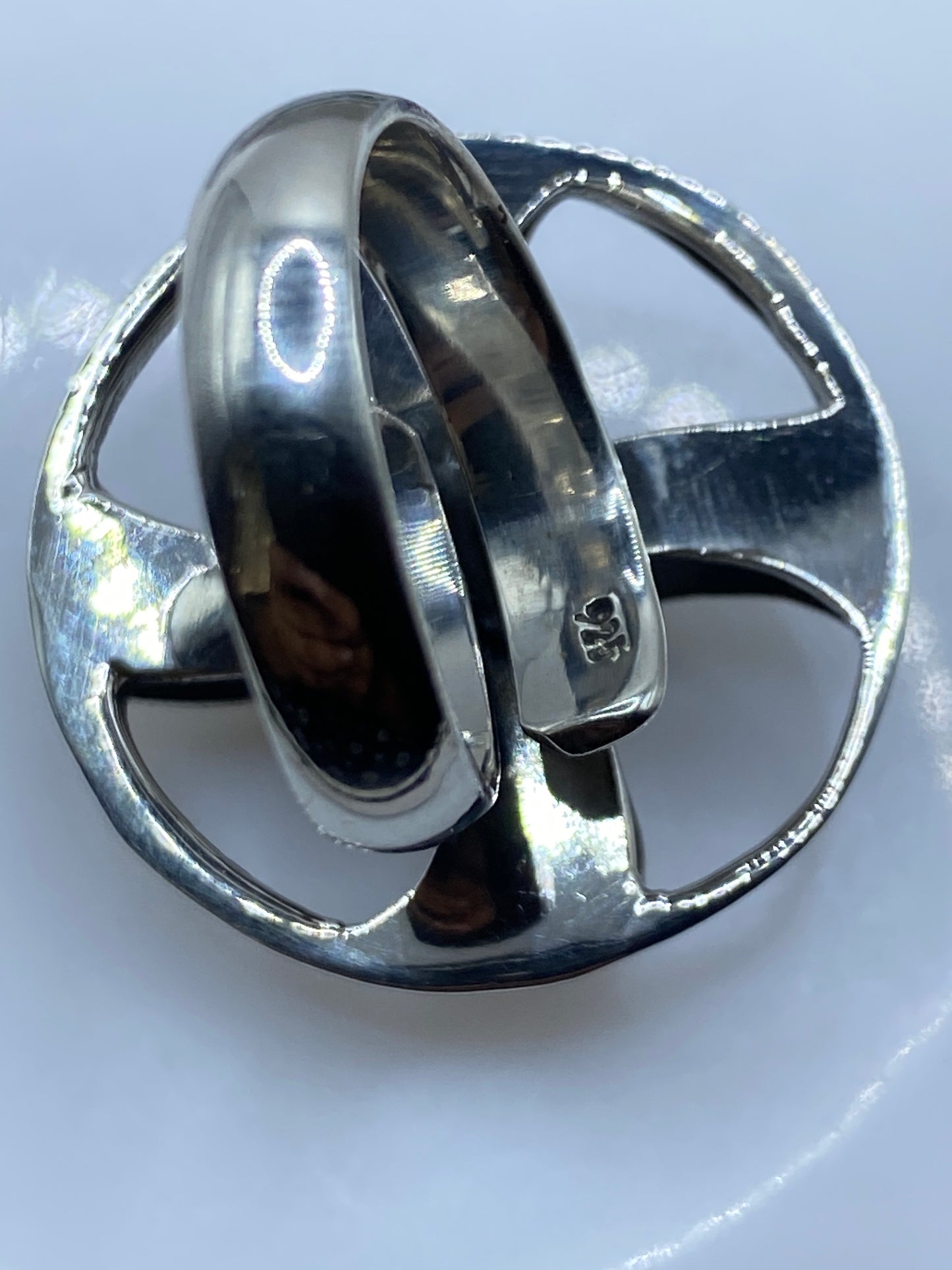 Anillo Plata Ajustable Geométrico Escultórico Taxco — foto 5