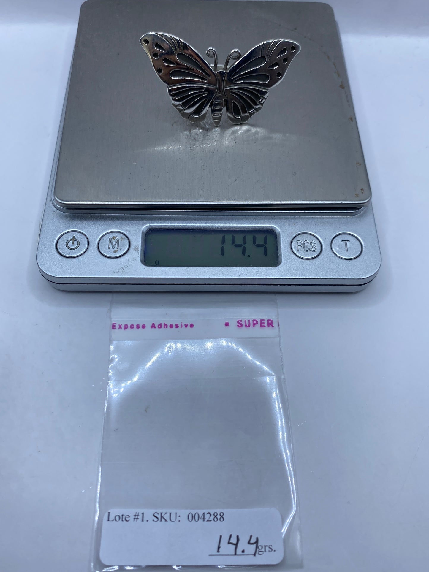 Anillo Mariposa Plata .925 Ajustable — Tallado Taxco — foto 5
