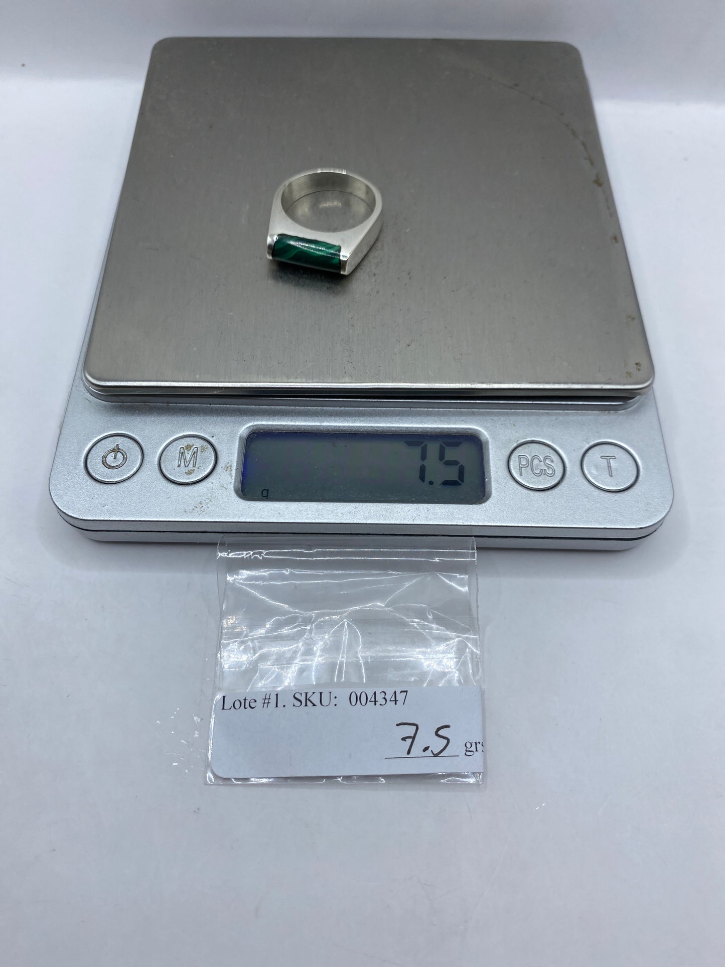 Anillo de Plata con Malaquita Verde — Taxco .925 — foto 6