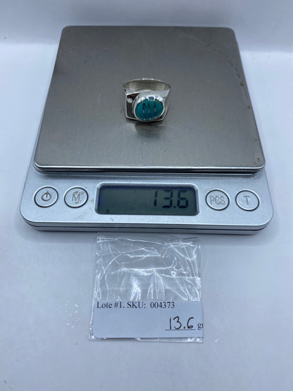 Anillo de Plata con Turquesa Azul Cielo — Taxco .925 — foto 6