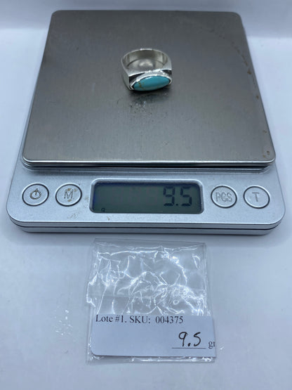 Anillo de Plata con Turquesa Azul Cielo — Taxco .925 — foto 6