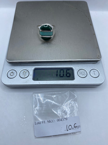Anillo de Plata con Malaquita Verde — Taxco .925 — foto 6