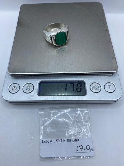 Anillo de Malaquita en Plata .925 — Taxco Unisex — foto 6