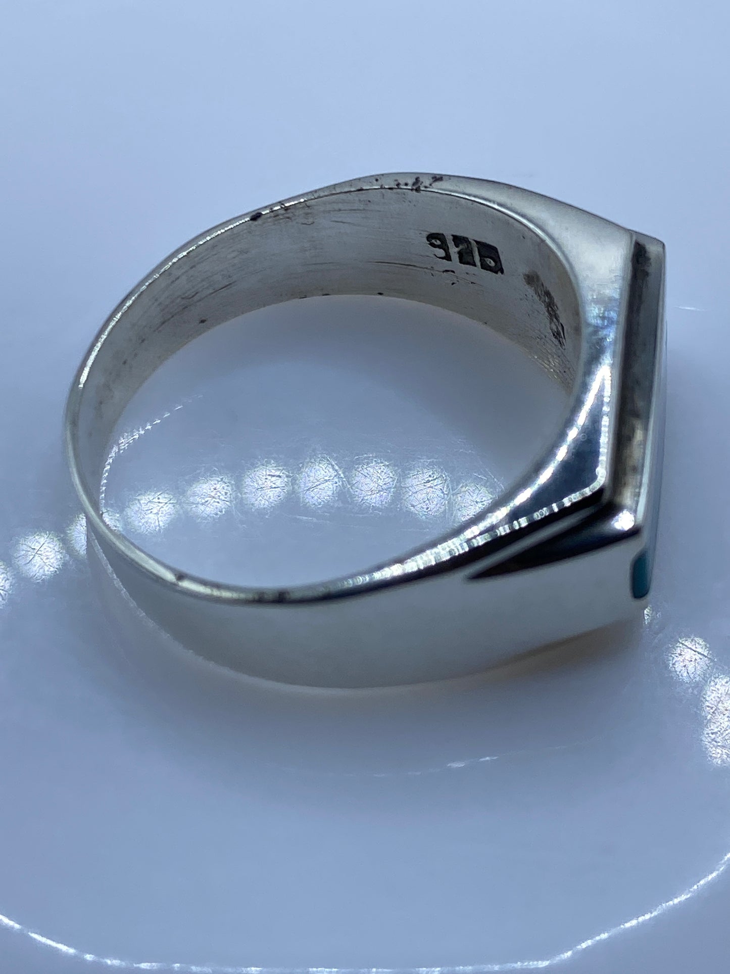 Anillo de Plata con Turquesa Azul Cielo — Taxco .925 — foto 5
