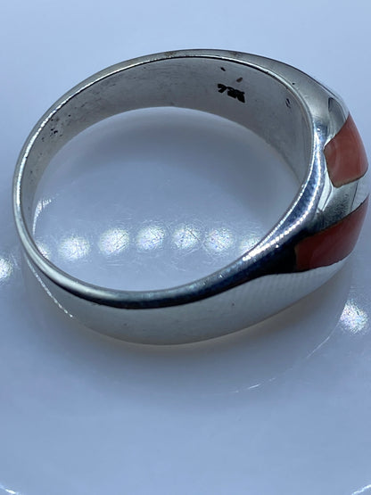 Anillo de Plata con Coral Rojo — Taxco .925 — foto 5