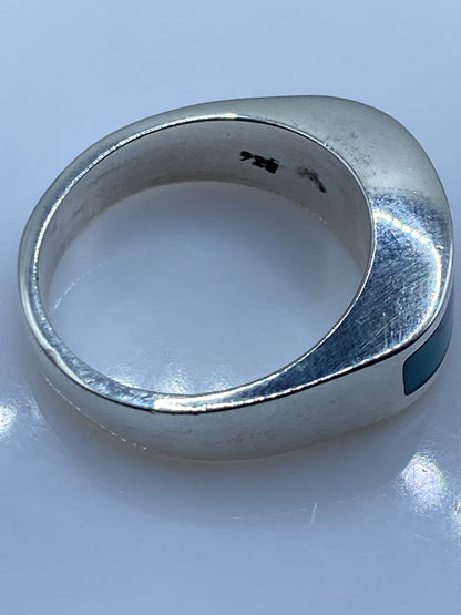 Anillo de Plata Turquesa Azul Cielo — Taxco .925 — foto 5