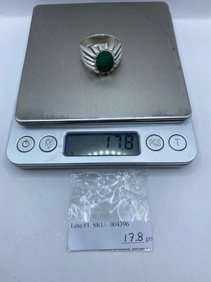 Anillo de Plata con Malaquita Verde — Taxco .925 — foto 6