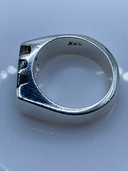 Anillo Plata Engaste de Piedra Geométrico — Taxco .925 — foto 5