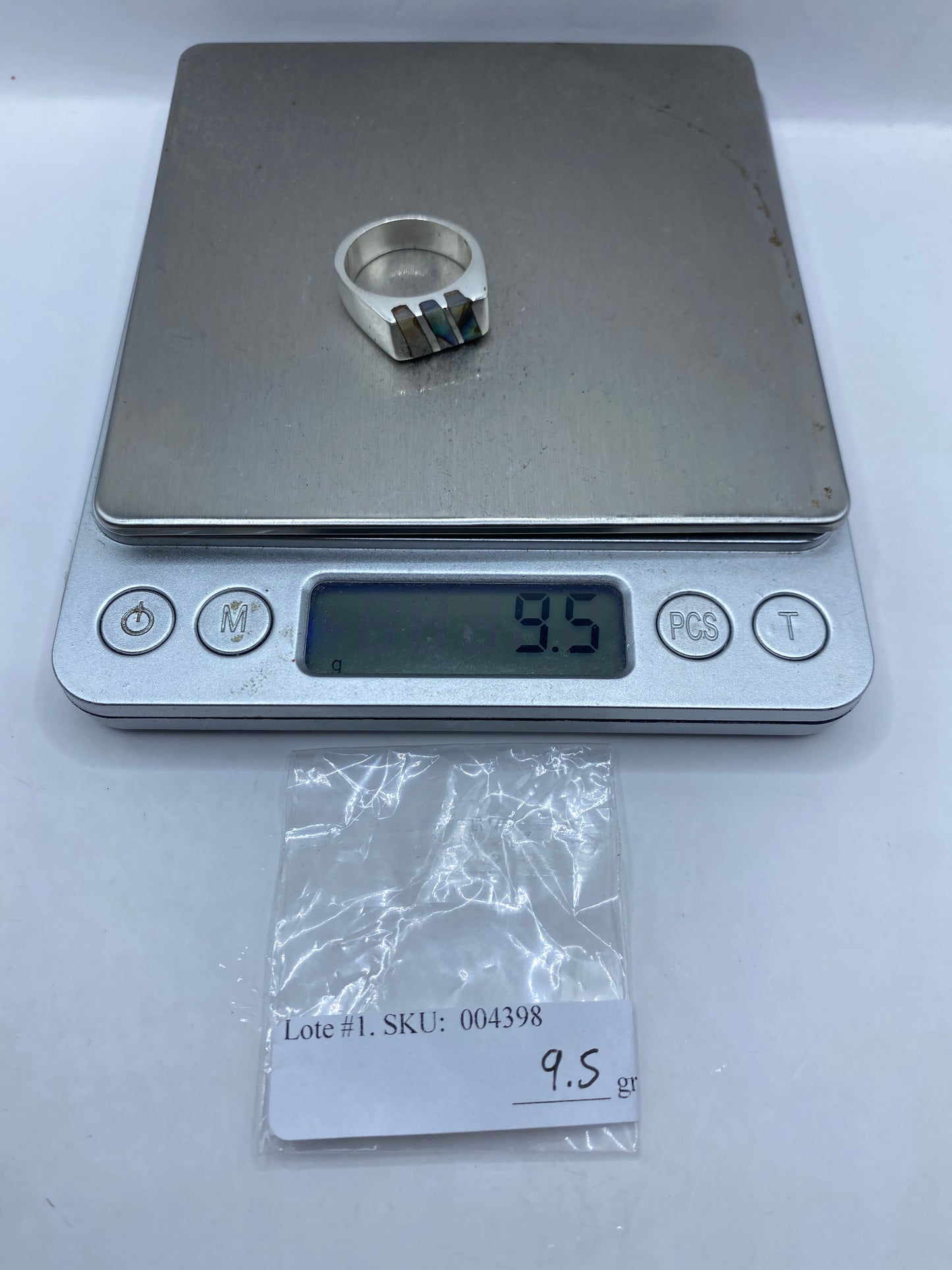 Anillo Plata Engaste de Piedra Geométrico — Taxco .925 — foto 6