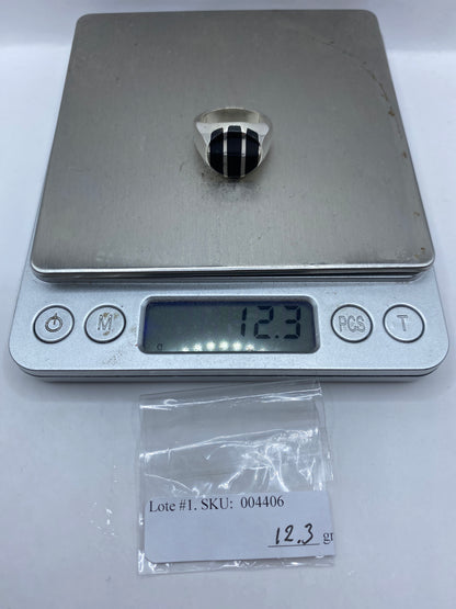 Anillo de Plata con Ónix Negro Engastado — Taxco .925 — foto 6