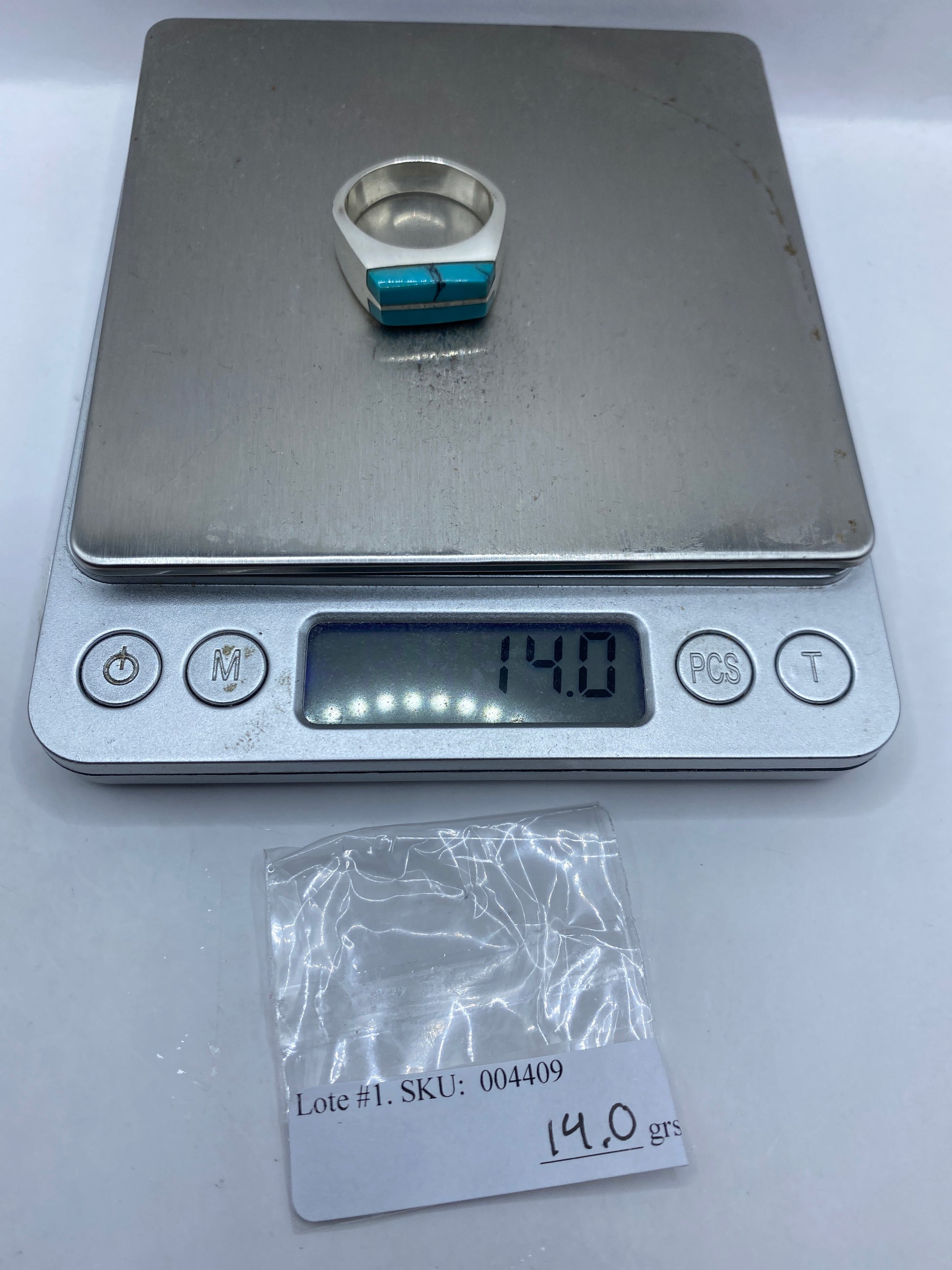 Anillo de Plata Turquesa Azul Cielo — Taxco .925 — foto 6