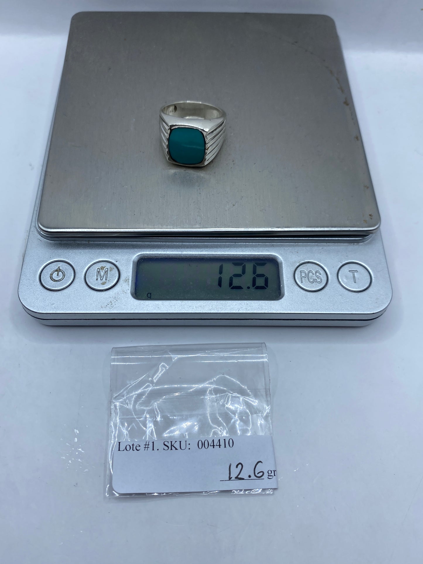Anillo de Plata Turquesa Azul Cielo — Taxco .925 — foto 6
