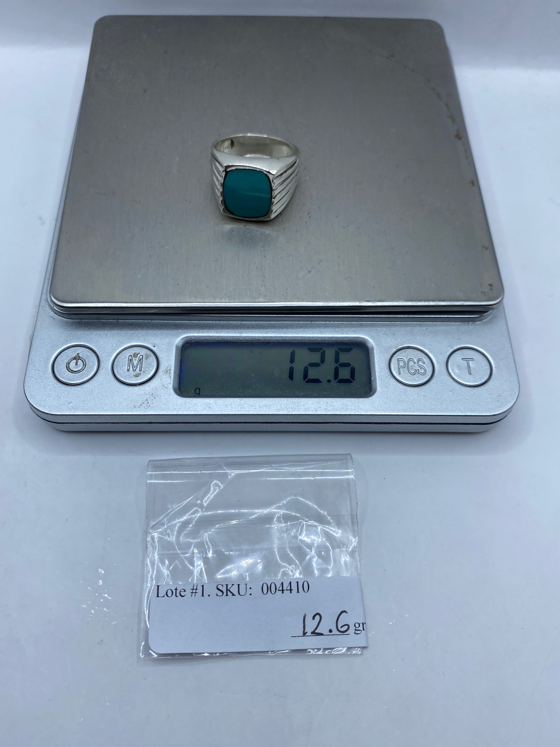 Anillo de Plata Turquesa Azul Cielo — Taxco .925 — foto 6