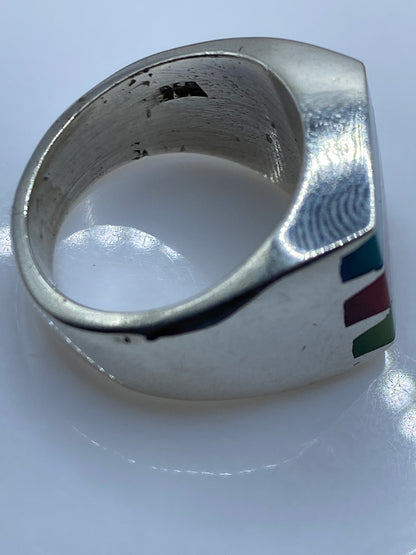 Anillo de Plata .950 con Piedras Multicolor — Taxco — foto 5