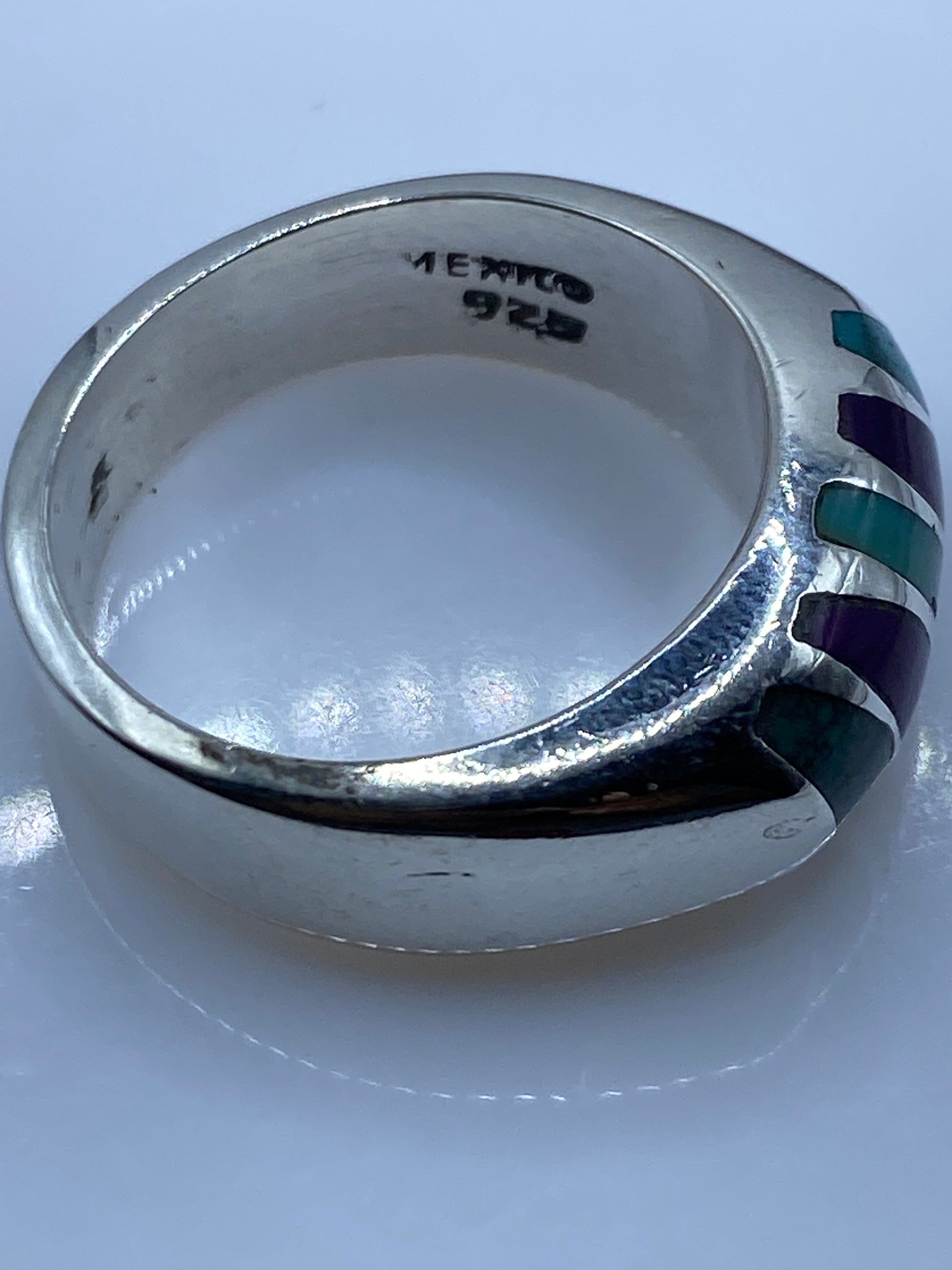 Anillo de Plata Turquesa Azul Cielo — Taxco .925 — foto 5