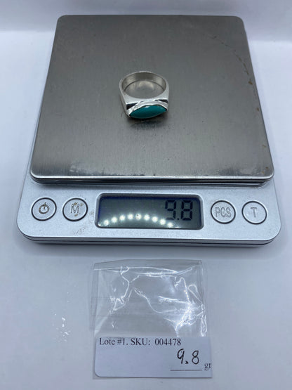 Anillo de Plata con Turquesa Azul Cielo — Taxco .925 — foto 5