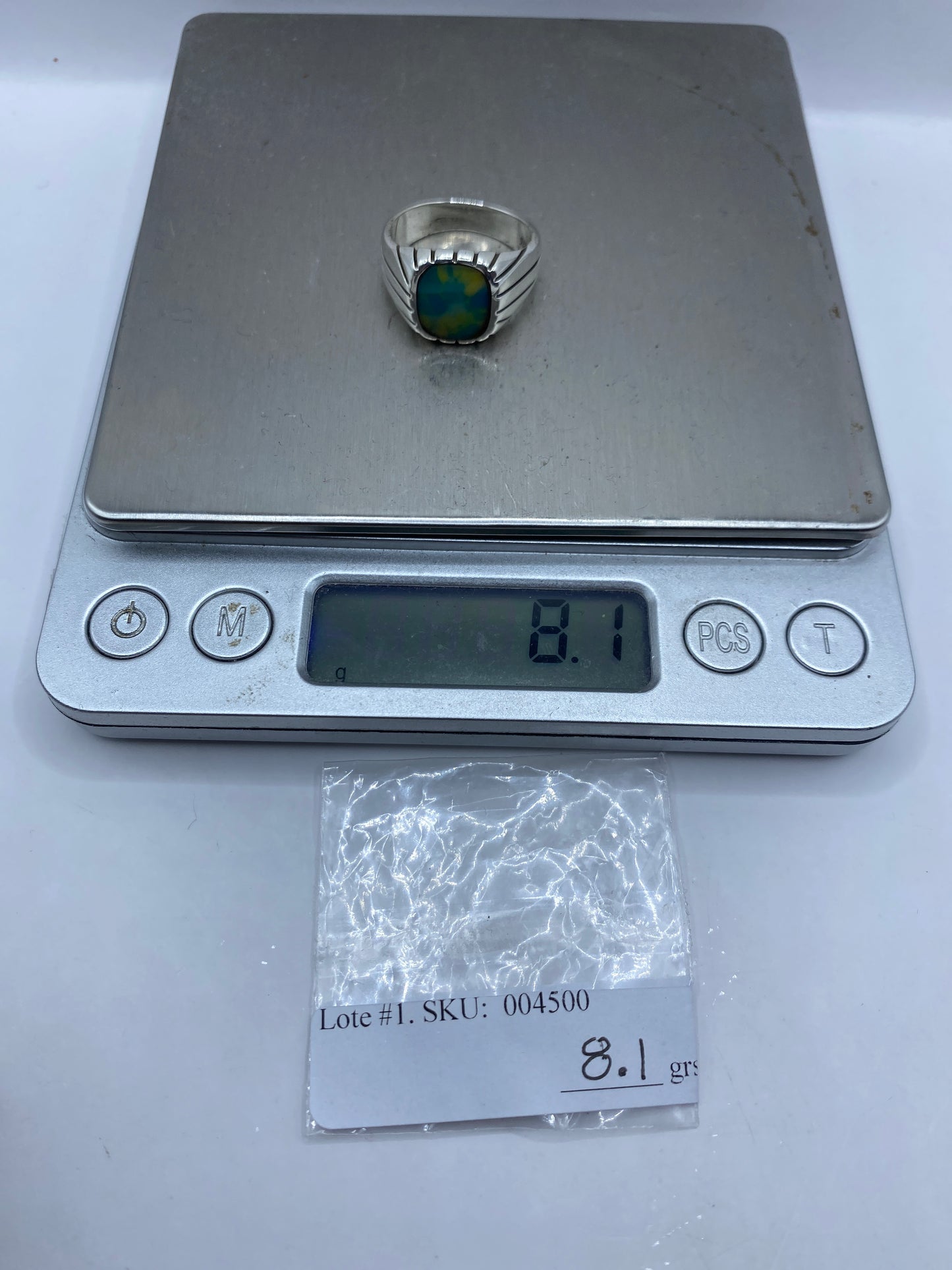 Anillo de Plata con Piedra Amarilla — Taxco .925 — foto 6