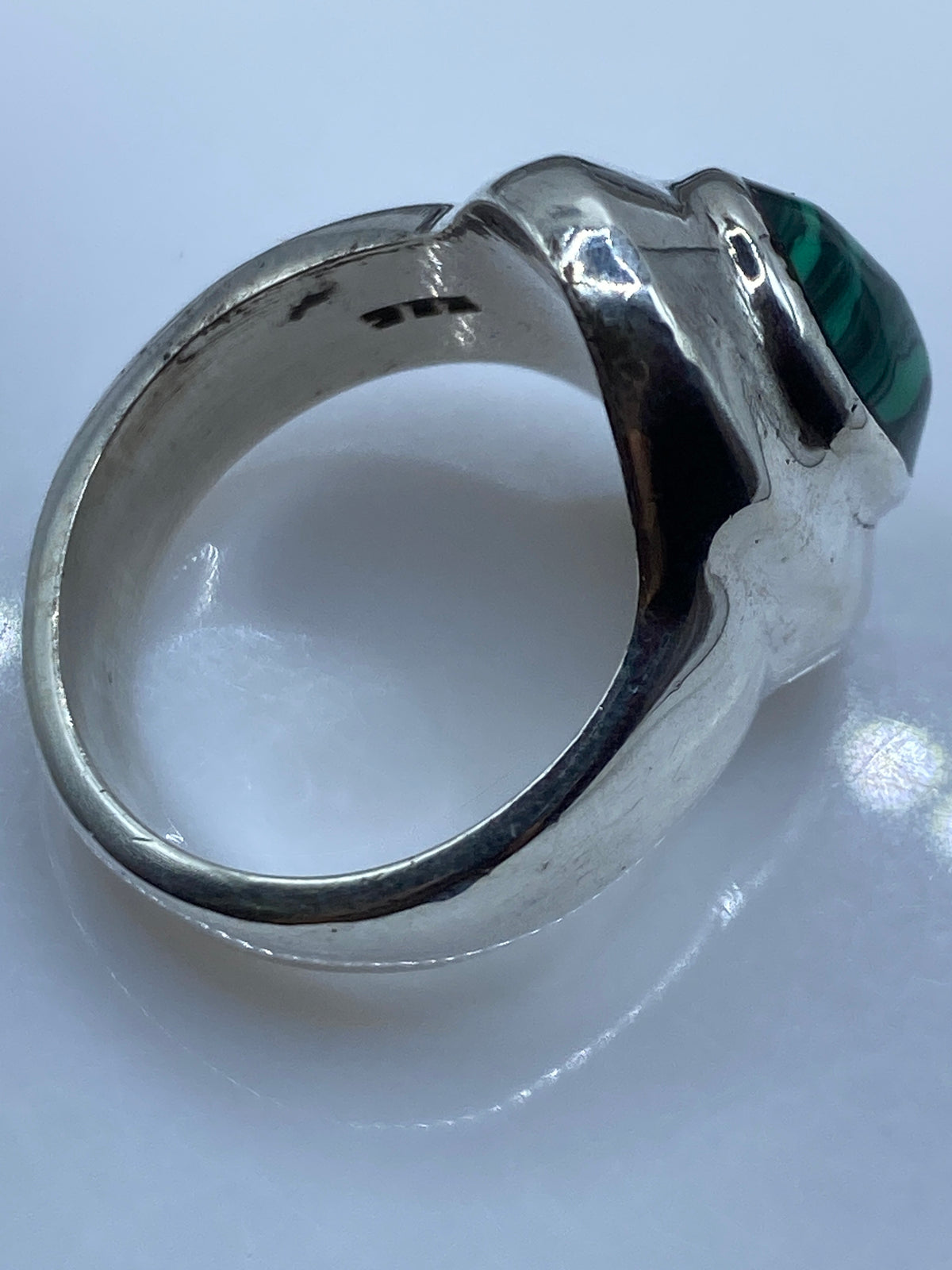 Anillo de Plata con Malaquita Verde — Taxco .925 — foto 5
