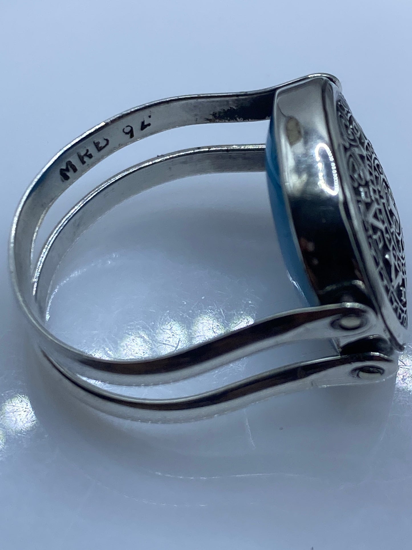 Anillo de Plata Turquesa Prehispánico — Taxco .925 — foto 5
