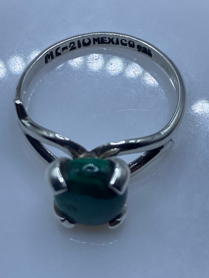 Anillo de Plata Engaste a Mano con Malaquita Verde — Taxco .925 — foto 5