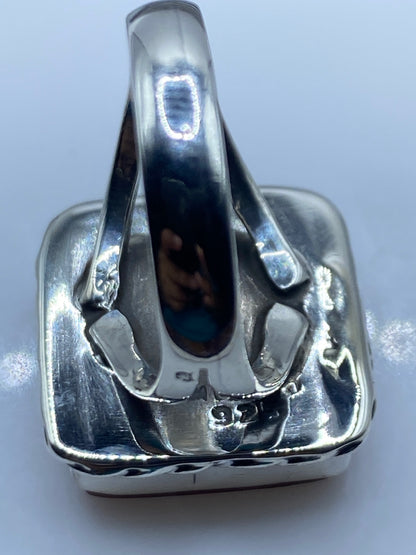 Anillo de Plata con Coral Rojo — Taxco .925 — foto 5