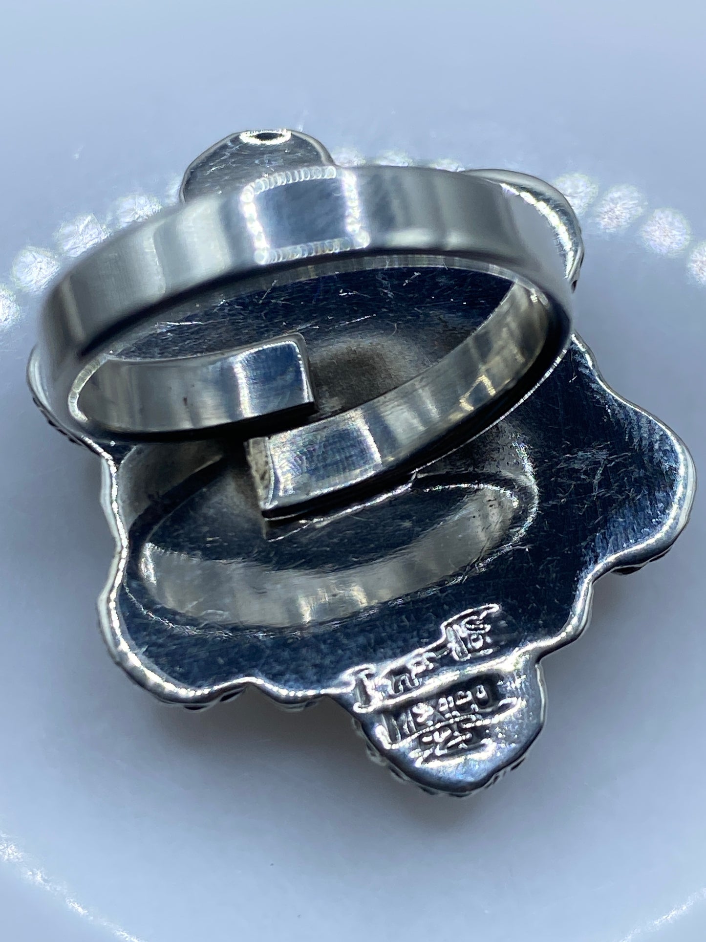 Anillo de Plata Vintage con Perla Ajustable — Taxco .925 — foto 5