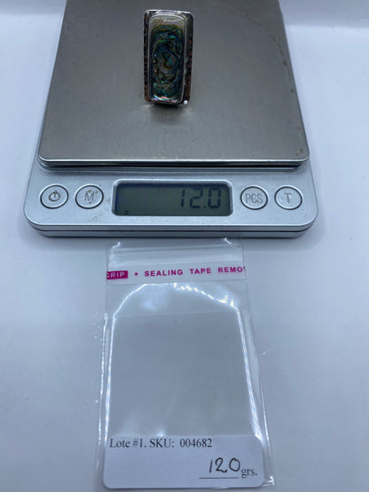 Anillo de Plata Ajustable con Piedra Engastada — Taxco .925 — foto 6