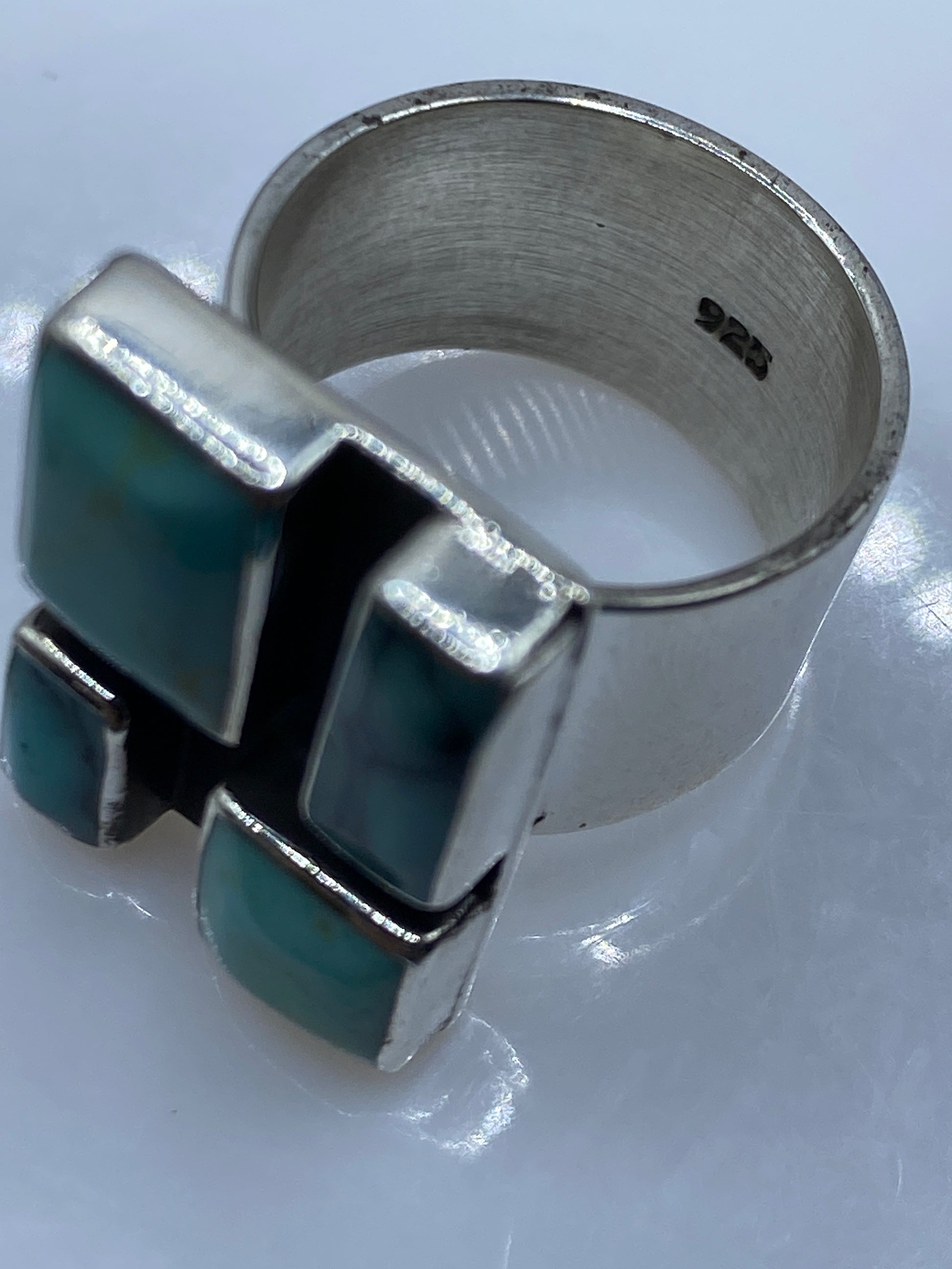 Anillo de Plata con Turquesa Azul — Taxco .925 — foto 5