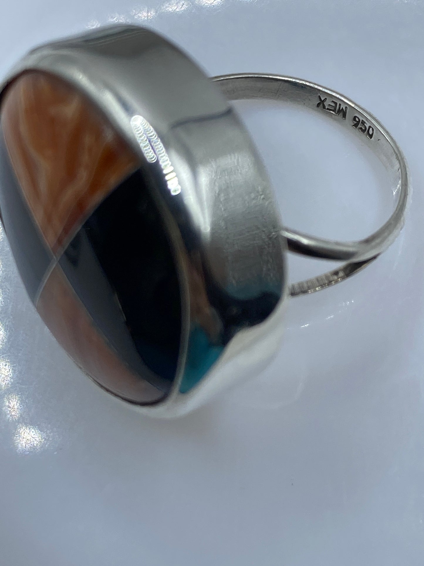Anillo Plata .950 Geométrico con Piedra — Taxco — foto 5