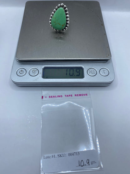 Anillo de Plata Ajustable con Piedra Verde — Taxco .925 — foto 6