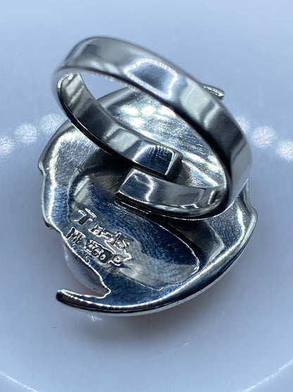 Anillo Escultural de Plata con Coral — Taxco .925 — foto 5