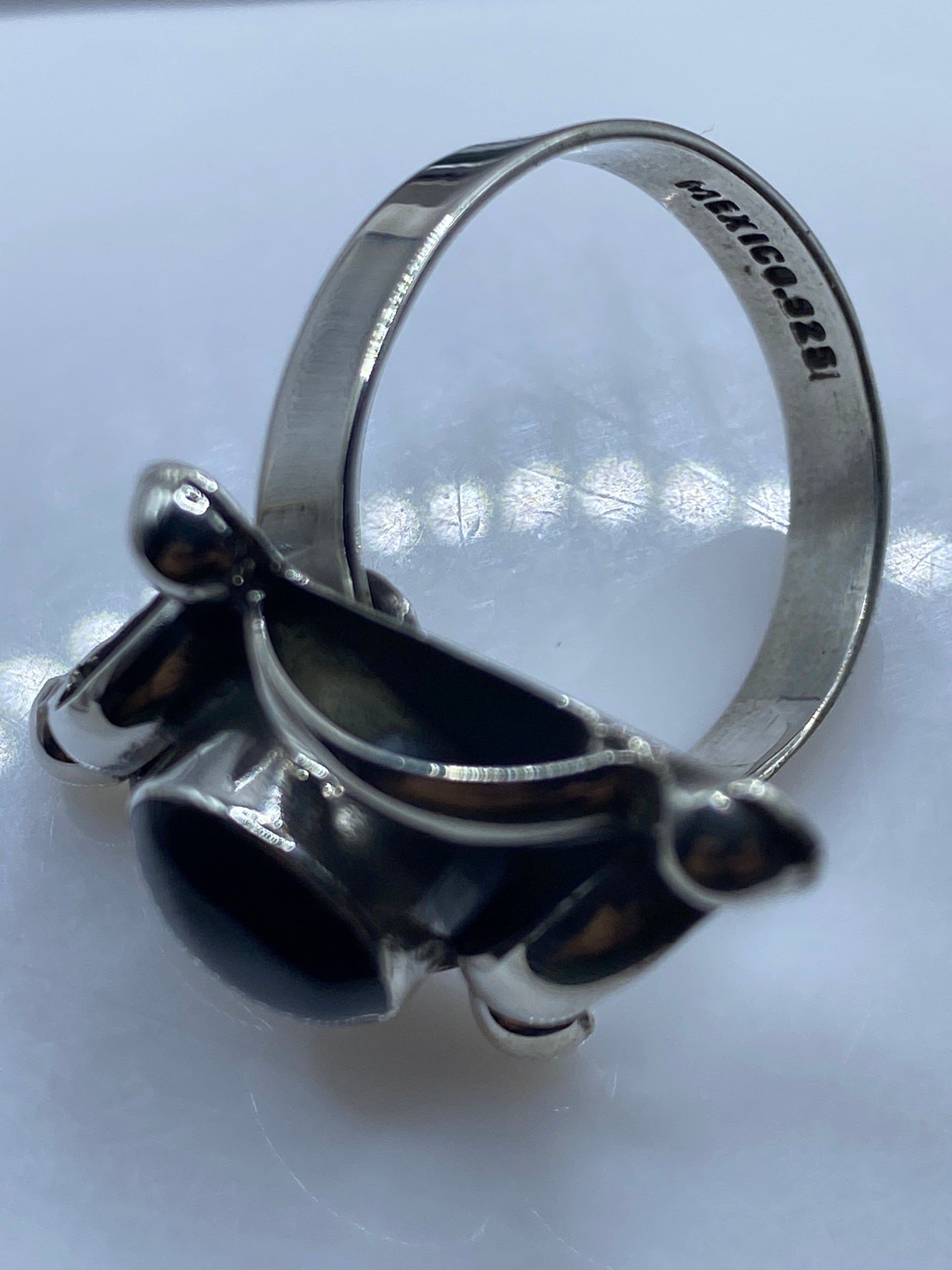 Anillo de Plata Solitario con Ónix Negro — Taxco .925 — foto 5