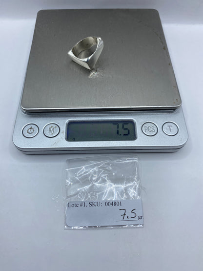 Anillo de Plata Cartoneado Geométrico — Taxco .925 — foto 6