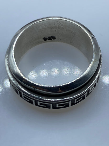 Anillo Plata Giratorio con Greca Geométrica — Taxco .925 — foto 5