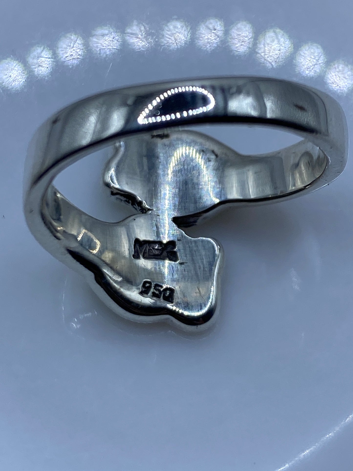 Anillo de Plata Ópalo de Fuego Verde — Taxco .950 — foto 5