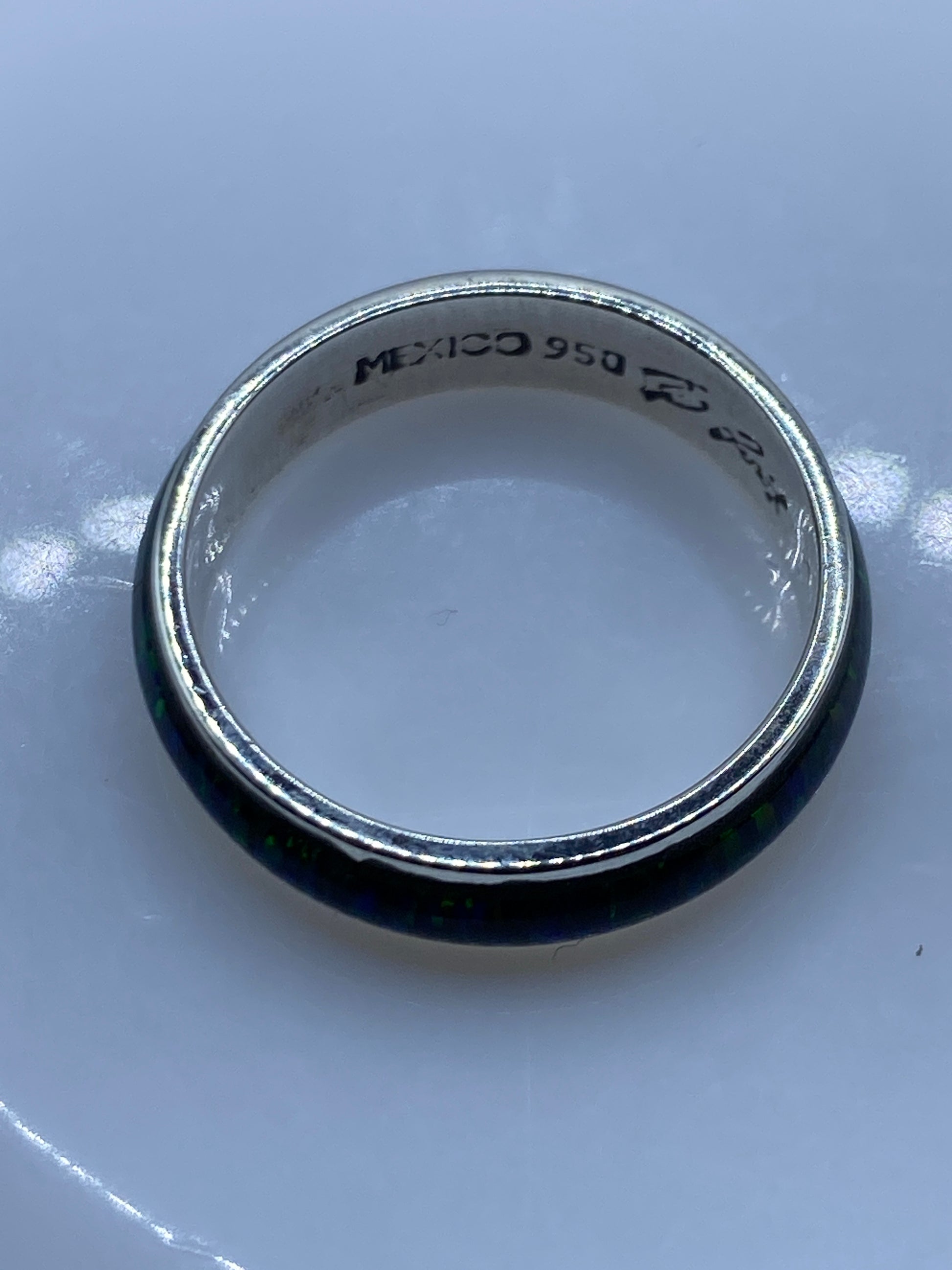 Anillo Plata .950 con Ópalo de Fuego Multicolor — foto 5