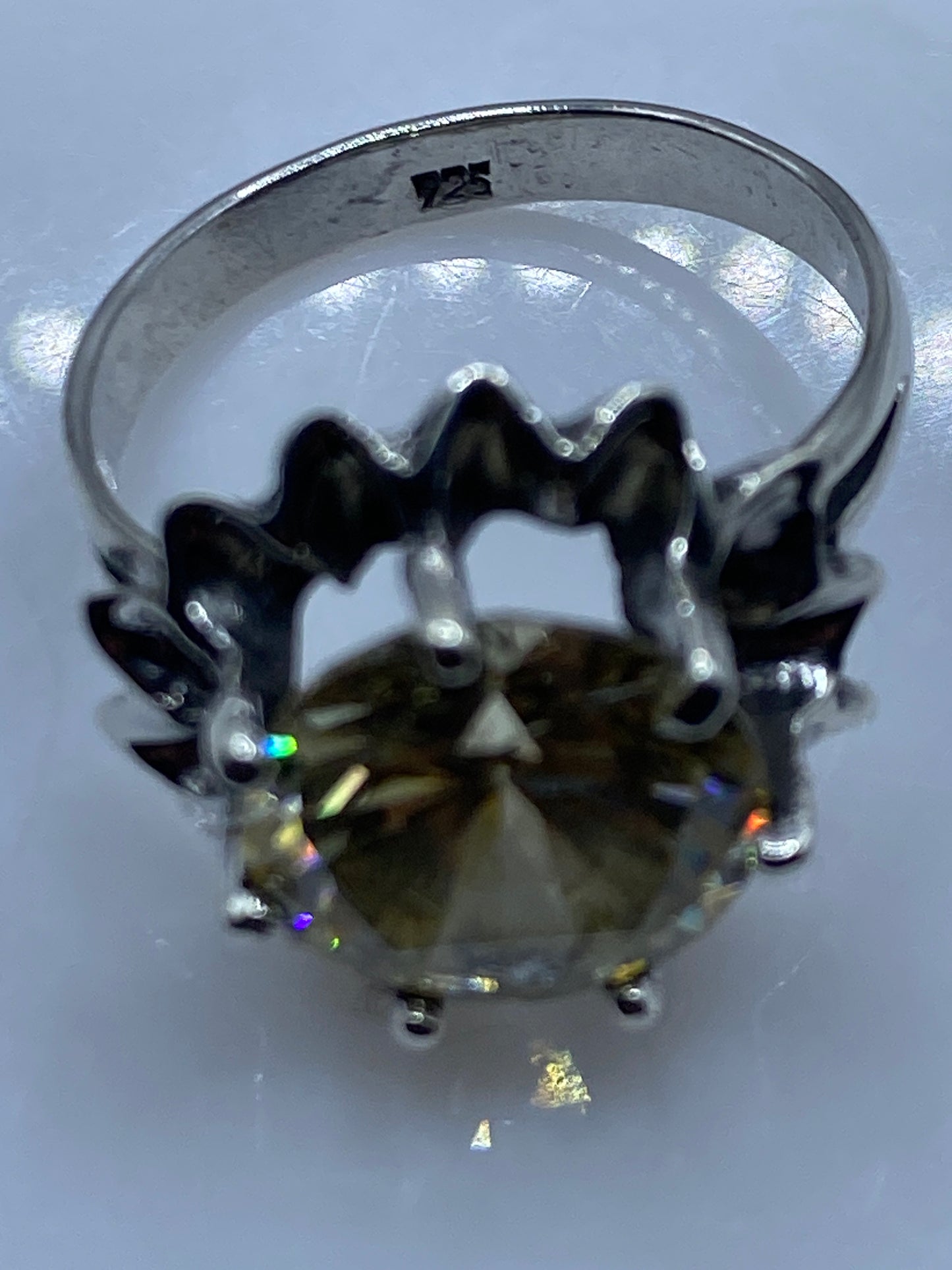 Anillo de Plata Circonia Amarillo — Taxco .925 — foto 5