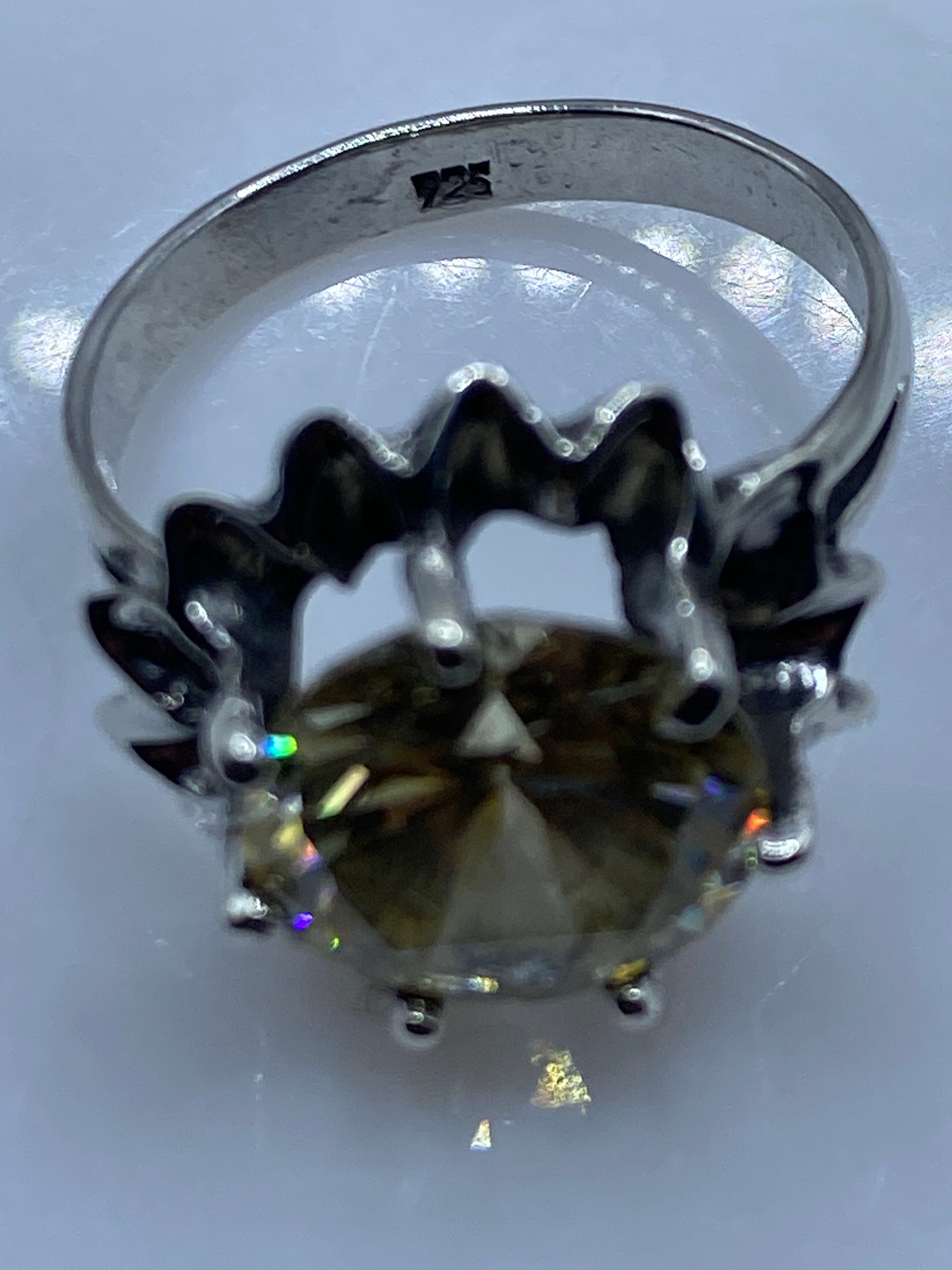 Anillo de Plata Circonia Amarillo — Taxco .925 — foto 5