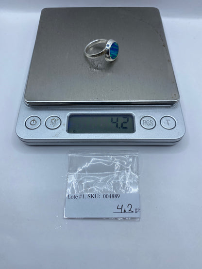 Anillo de Plata Ajustable con Ópalo de Fuego — Taxco .925 — foto 6
