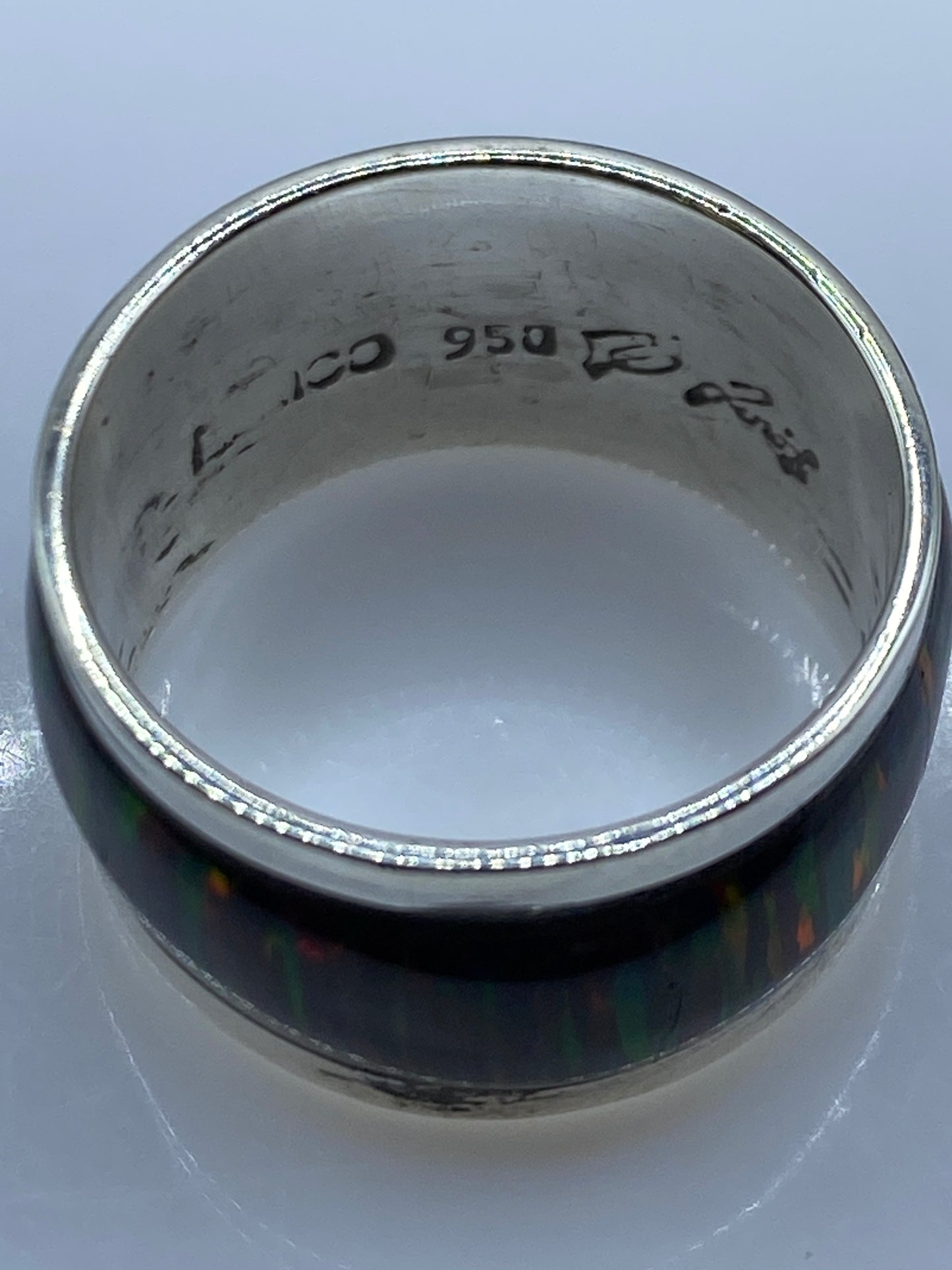 Anillo de Plata .950 con Ópalo de Fuego Multicolor — foto 5