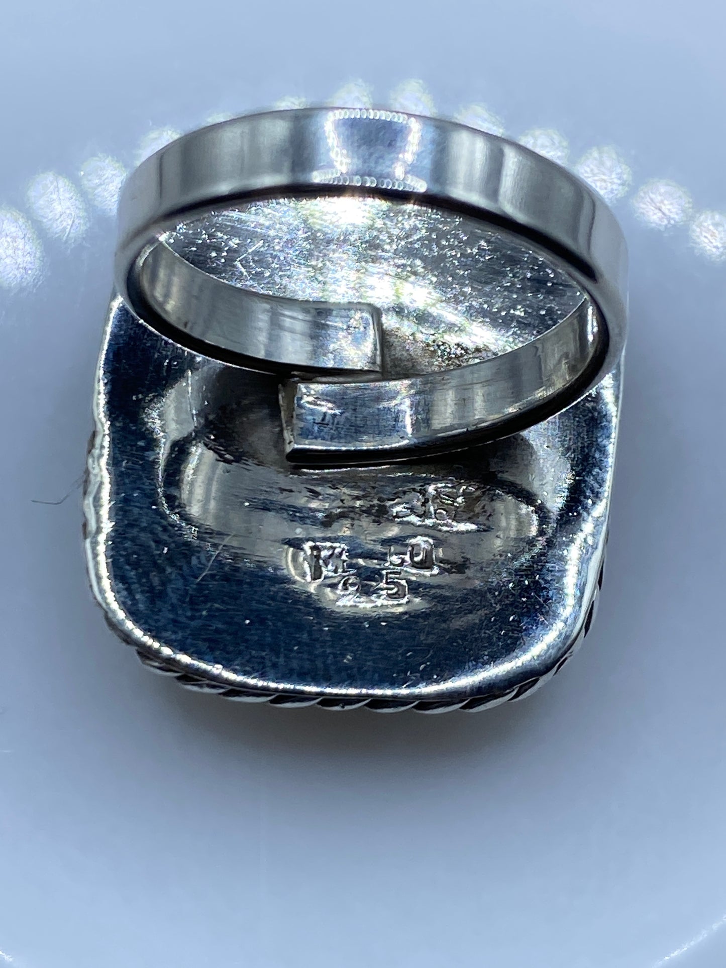 Anillo de Plata .925 con Turquesa Azul Cielo — Taxco — foto 5