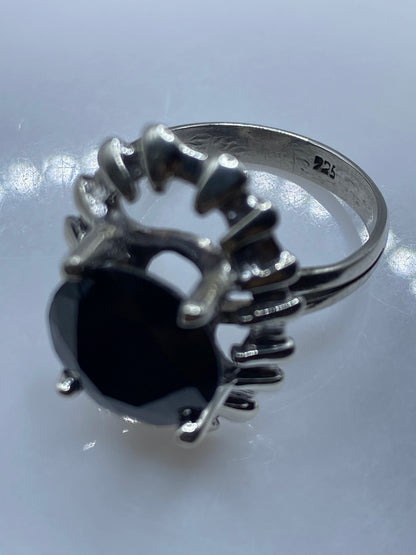 Anillo de Plata .925 con Circonia Negra — Engaste a Mano — foto 5