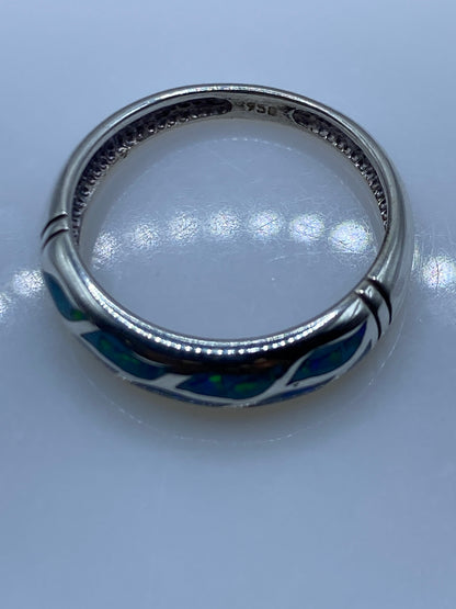 Anillo de Plata .950 con Ópalo de Fuego Azul — Taxco — foto 5