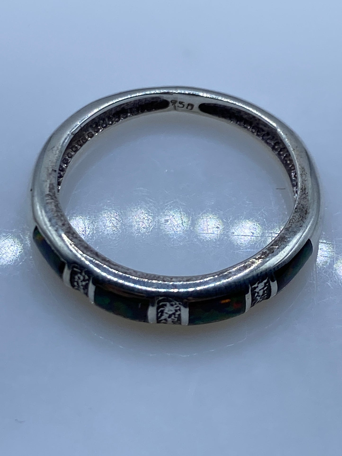 Anillo de Plata .950 con Ópalo de Fuego Multicolor — foto 5